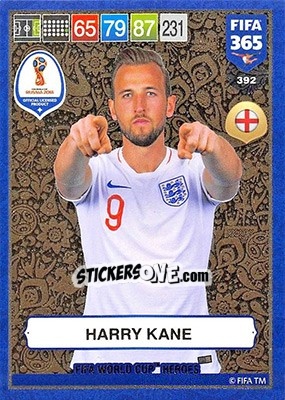 Sticker Harry Kane - FIFA 365: 2018-2019. Adrenalyn XL n. 392 - Panini