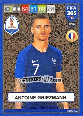 Sticker Antoine Griezmann - FIFA 365: 2018-2019. Adrenalyn XL n. 394 - Panini