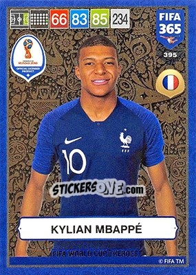 Figurina Kylian Mbappé - FIFA 365: 2018-2019. Adrenalyn XL - Panini