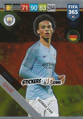 Sticker Leroy Sané - FIFA 365: 2018-2019. Adrenalyn XL n. 397D - Panini