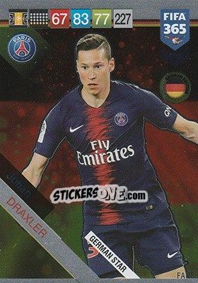 Cromo Julian Draxler - FIFA 365: 2018-2019. Adrenalyn XL - Panini