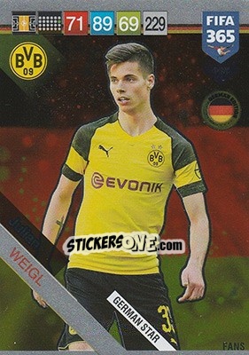 Sticker Julian Weigl - FIFA 365: 2018-2019. Adrenalyn XL n. 408D - Panini