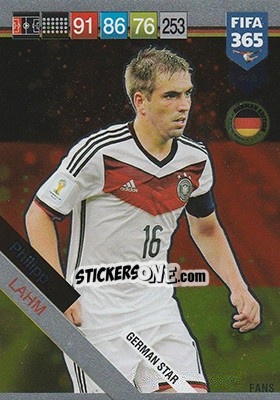 Sticker Philipp Lahm - FIFA 365: 2018-2019. Adrenalyn XL n. 412D - Panini