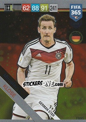 Sticker Miroslav Klose - FIFA 365: 2018-2019. Adrenalyn XL - Panini