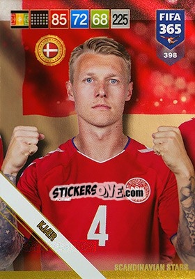 Sticker Simon Kjaer - FIFA 365: 2018-2019. Adrenalyn XL n. 398N - Panini