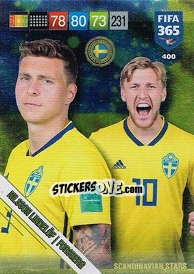 Sticker Victor Lindelöf / Emil Forsberg - FIFA 365: 2018-2019. Adrenalyn XL n. 400N - Panini