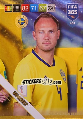 Sticker Andreas Granqvist - FIFA 365: 2018-2019. Adrenalyn XL - Panini