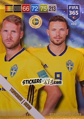 Sticker Ola Toivonen / Marcus Berg - FIFA 365: 2018-2019. Adrenalyn XL n. 402N - Panini