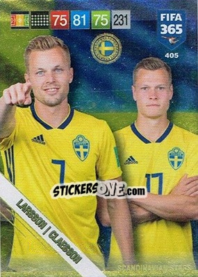 Sticker Sebastian Larsson / Viktor Claesson - FIFA 365: 2018-2019. Adrenalyn XL n. 405N - Panini