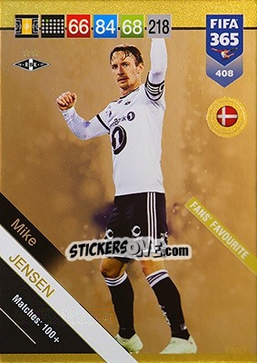 Figurina Mike Jensen - FIFA 365: 2018-2019. Adrenalyn XL n. 408N - Panini