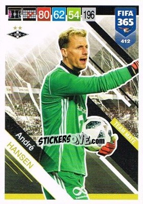 Figurina André Hansen - FIFA 365: 2018-2019. Adrenalyn XL n. 412N - Panini