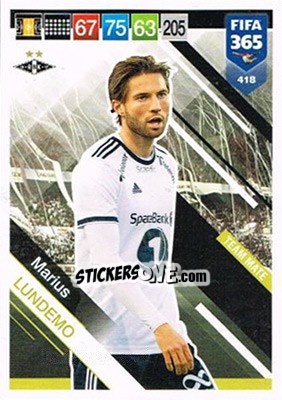 Figurina Marius Lundemo - FIFA 365: 2018-2019. Adrenalyn XL n. 418N - Panini