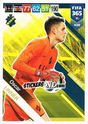 Sticker Oscar Linnér - FIFA 365: 2018-2019. Adrenalyn XL n. 430N - Panini