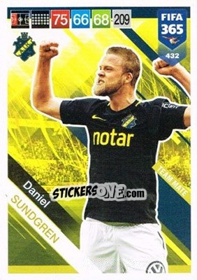 Sticker Daniel Sundgren - FIFA 365: 2018-2019. Adrenalyn XL n. 432N - Panini