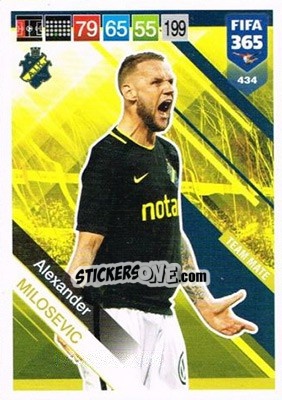 Figurina Alexander Milosevic - FIFA 365: 2018-2019. Adrenalyn XL n. 434N - Panini