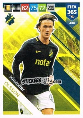 Sticker Kristoffer Olsson - FIFA 365: 2018-2019. Adrenalyn XL n. 436N - Panini