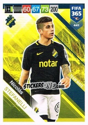 Sticker Nicolás Stefanelli - FIFA 365: 2018-2019. Adrenalyn XL n. 441N - Panini