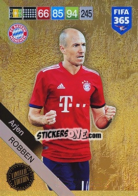 Sticker Arjen Robben - FIFA 365: 2018-2019. Adrenalyn XL n. LE-AR - Panini