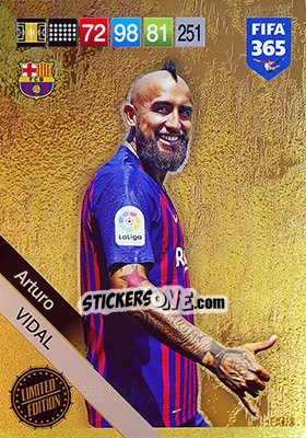 Cromo Arturo Vidal - FIFA 365: 2018-2019. Adrenalyn XL - Panini