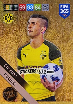 Sticker Christian Pulisic - FIFA 365: 2018-2019. Adrenalyn XL - Panini