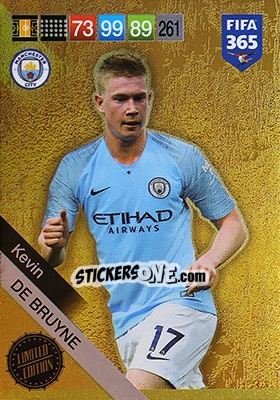 Sticker Kevin De Bruyne - FIFA 365: 2018-2019. Adrenalyn XL n. LE-KDB - Panini