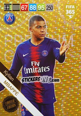 Sticker Kylian Mbappé - FIFA 365: 2018-2019. Adrenalyn XL n. LE-KMB - Panini