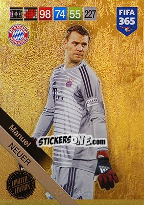 Sticker Manuel Neuer - FIFA 365: 2018-2019. Adrenalyn XL n. LE-MN - Panini