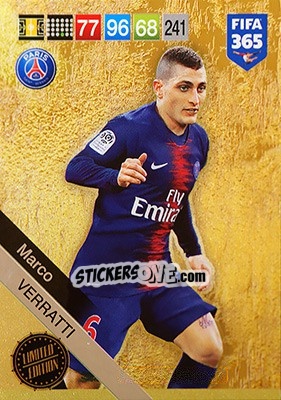 Sticker Marco Verratti - FIFA 365: 2018-2019. Adrenalyn XL n. LE-MV - Panini