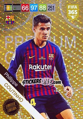 Sticker Philippe Coutinho - FIFA 365: 2018-2019. Adrenalyn XL n. LE-PC - Panini