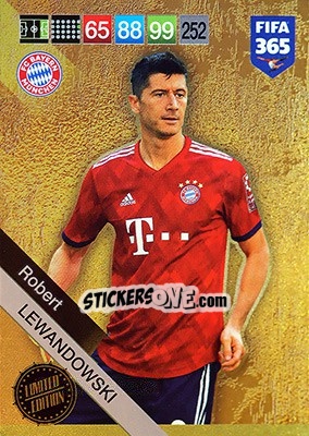 Sticker Robert Lewandowski - FIFA 365: 2018-2019. Adrenalyn XL n. LE-RL - Panini