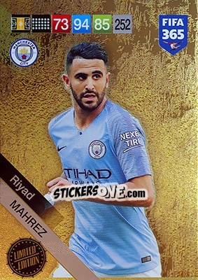 Sticker Riyad Mahrez - FIFA 365: 2018-2019. Adrenalyn XL - Panini