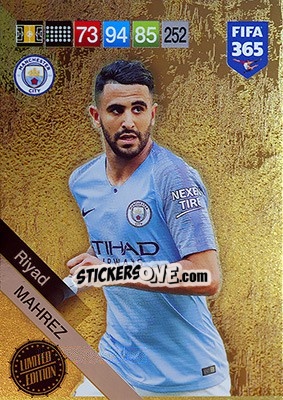 Sticker Riyad Mahrez - FIFA 365: 2018-2019. Adrenalyn XL n. LE-RM - Panini