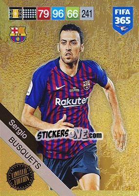 Sticker Sergio Busquets - FIFA 365: 2018-2019. Adrenalyn XL n. LE-SB - Panini