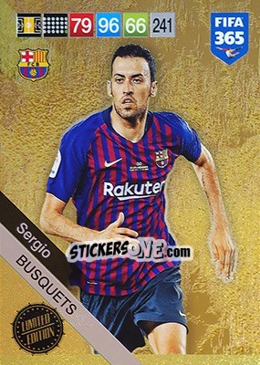 Sticker Sergio Busquets - FIFA 365: 2018-2019. Adrenalyn XL - Panini