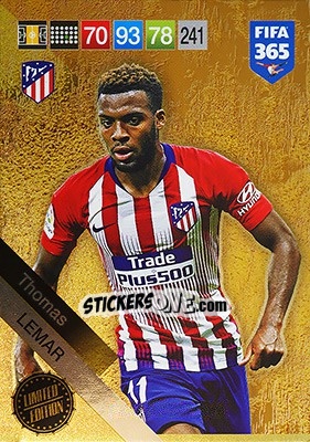 Sticker Thomas Lemar - FIFA 365: 2018-2019. Adrenalyn XL n. LE-TL - Panini