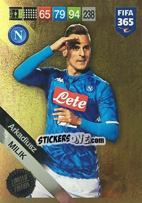 Sticker Arkadiusz Milik - FIFA 365: 2018-2019. Adrenalyn XL n. LEU-AM - Panini