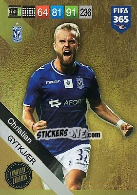 Sticker Christian Gytkjær - FIFA 365: 2018-2019. Adrenalyn XL - Panini