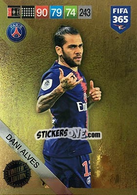 Sticker Dani Alves - FIFA 365: 2018-2019. Adrenalyn XL n. LEU-DA - Panini