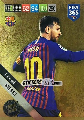 Sticker Lionel Messi - FIFA 365: 2018-2019. Adrenalyn XL n. LEU-LM - Panini