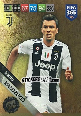 Sticker Mario Mandžukic - FIFA 365: 2018-2019. Adrenalyn XL n. LEU-MM - Panini
