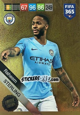 Sticker Raheem Sterling - FIFA 365: 2018-2019. Adrenalyn XL - Panini