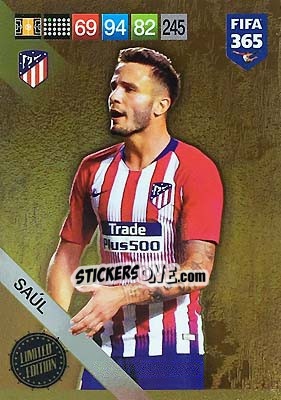 Sticker Saúl - FIFA 365: 2018-2019. Adrenalyn XL n. LEU-SA - Panini