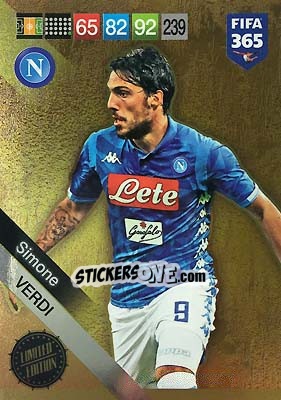 Sticker Simone Verdi - FIFA 365: 2018-2019. Adrenalyn XL n. LEU-SV - Panini