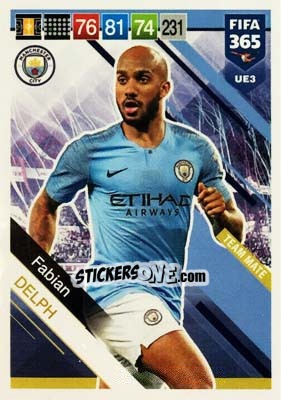 Sticker Fabian Delph - FIFA 365: 2018-2019. Adrenalyn XL n. UE3 - Panini