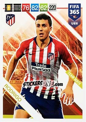 Sticker Rodri - FIFA 365: 2018-2019. Adrenalyn XL n. UE6 - Panini