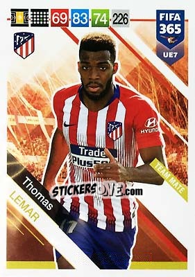Sticker Thomas Lemar - FIFA 365: 2018-2019. Adrenalyn XL n. UE7 - Panini