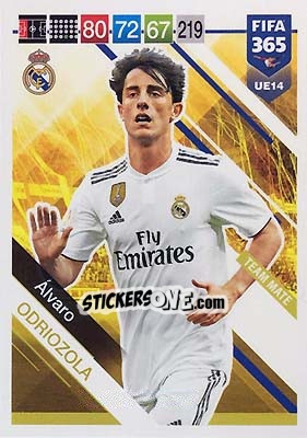 Sticker Álvaro Odriozola - FIFA 365: 2018-2019. Adrenalyn XL n. UE14 - Panini