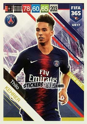 Sticker Thilo Kehrer - FIFA 365: 2018-2019. Adrenalyn XL n. UE17 - Panini