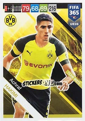 Sticker Achraf Hakimi - FIFA 365: 2018-2019. Adrenalyn XL n. UE26 - Panini