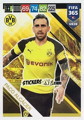 Cromo Paco Alcácer - FIFA 365: 2018-2019. Adrenalyn XL - Panini